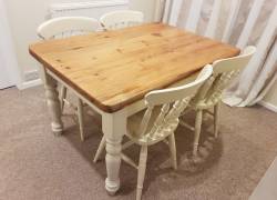 Dining Set finished by Spray Painter